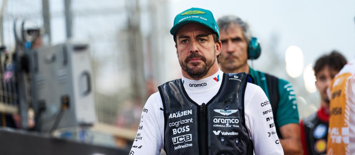 Fernando Alonso, durante el Gran Premio de Baréin