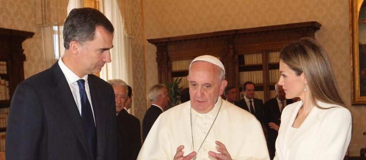 Los Reyes con el Papa en junio de 2014