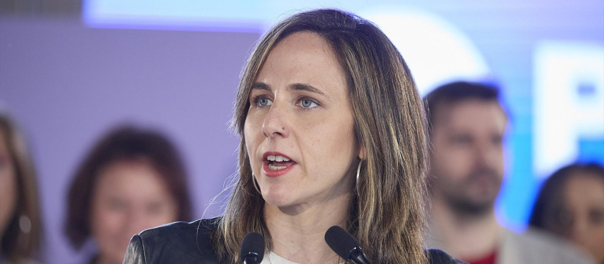 La secretaria general de Podemos y diputada, Ione Belarra, en la V Asamblea Ciudadana de Podemos
