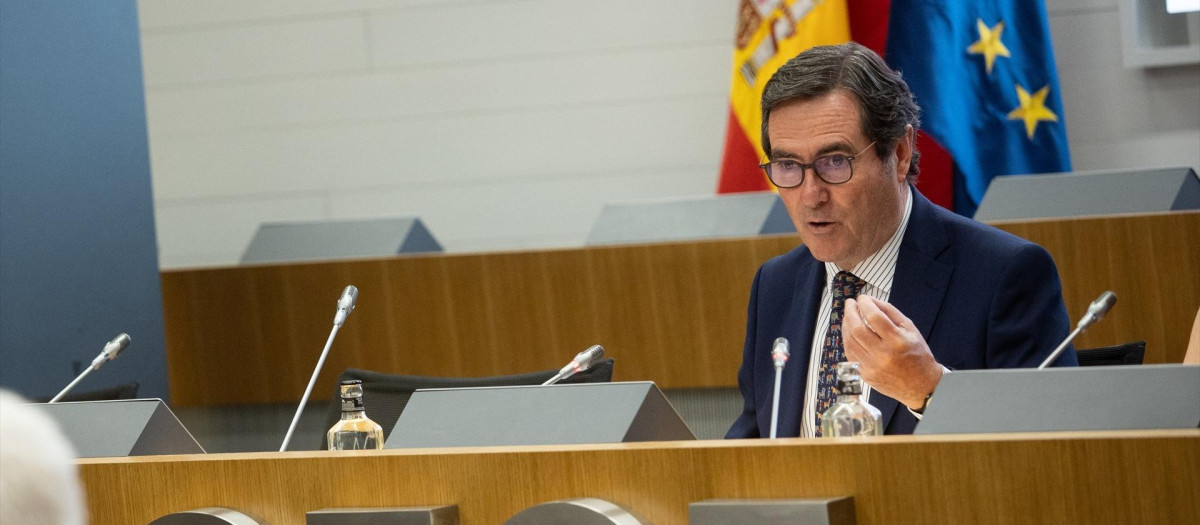 El presidente de la CEOE, Antonio Garamendi.