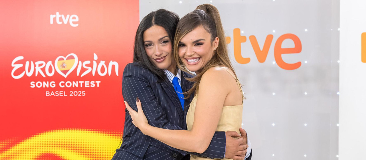 Chanel Terrero y Melody durante el evento en España previo a Eurovision 2025