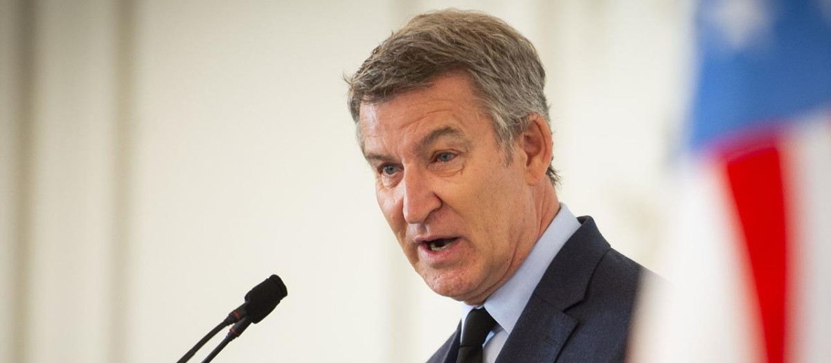 El presidente del PP, Alberto Núñez Feijóo