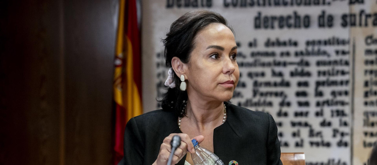 La expresidenta de Adif y exsecretaria de Estado de Transportes, Movilidad y Agenda Urbana, Isabel Pardo de Vera, comparece ante la Comisión de Investigación sobre el caso PSOE, en el Senado