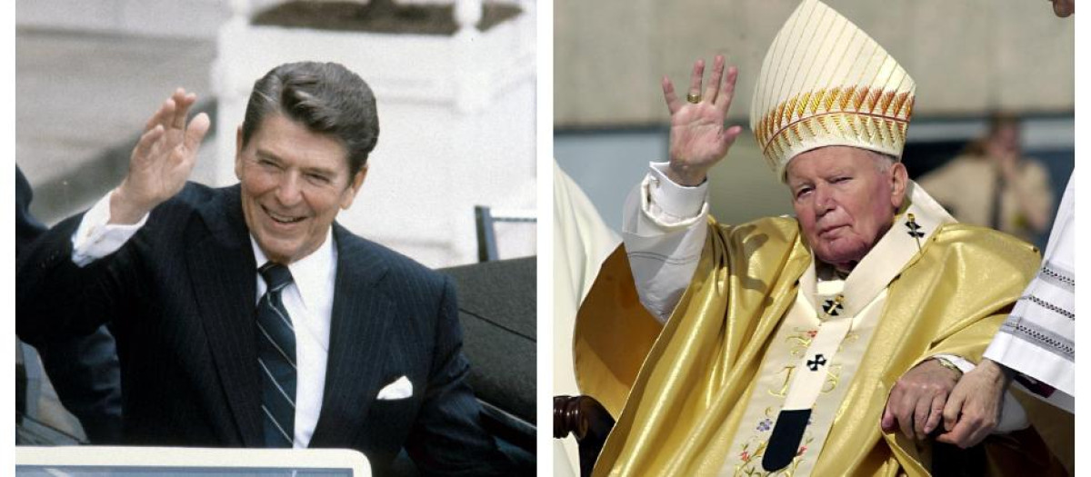 Ronald Reagan y Juan Pablo II