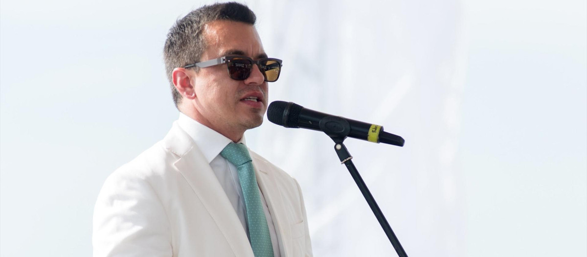 El presidente de Ecuador, Daniel Noboa, participa en la inauguración de las obras del muelle en Puerto Bolívar