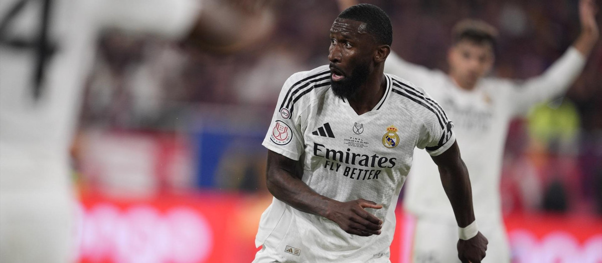 Antonio Rüdiger, en la final de la Copa del Rey