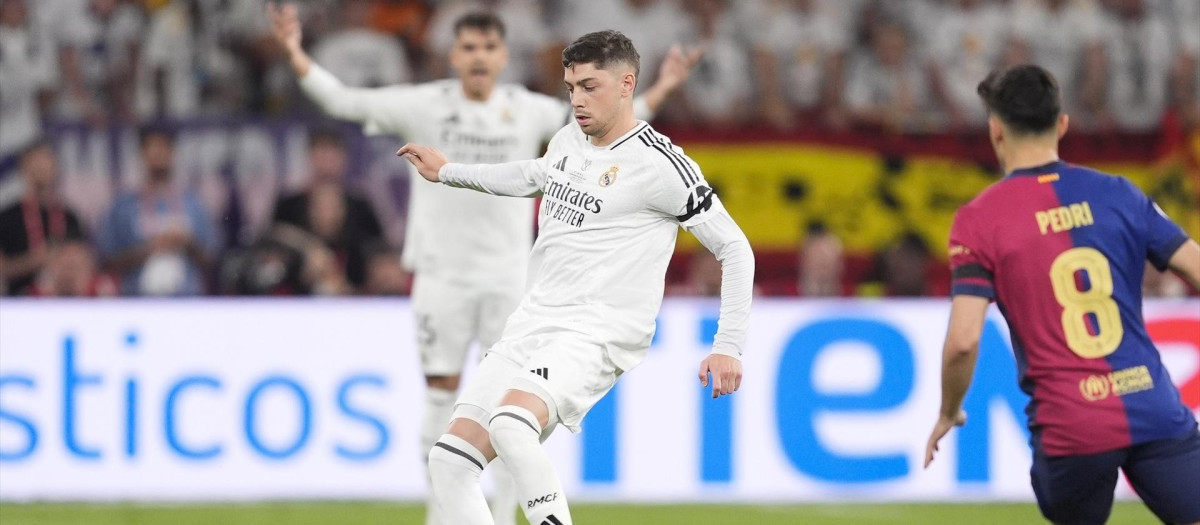Federico Valverde, en la final de la Copa del Rey