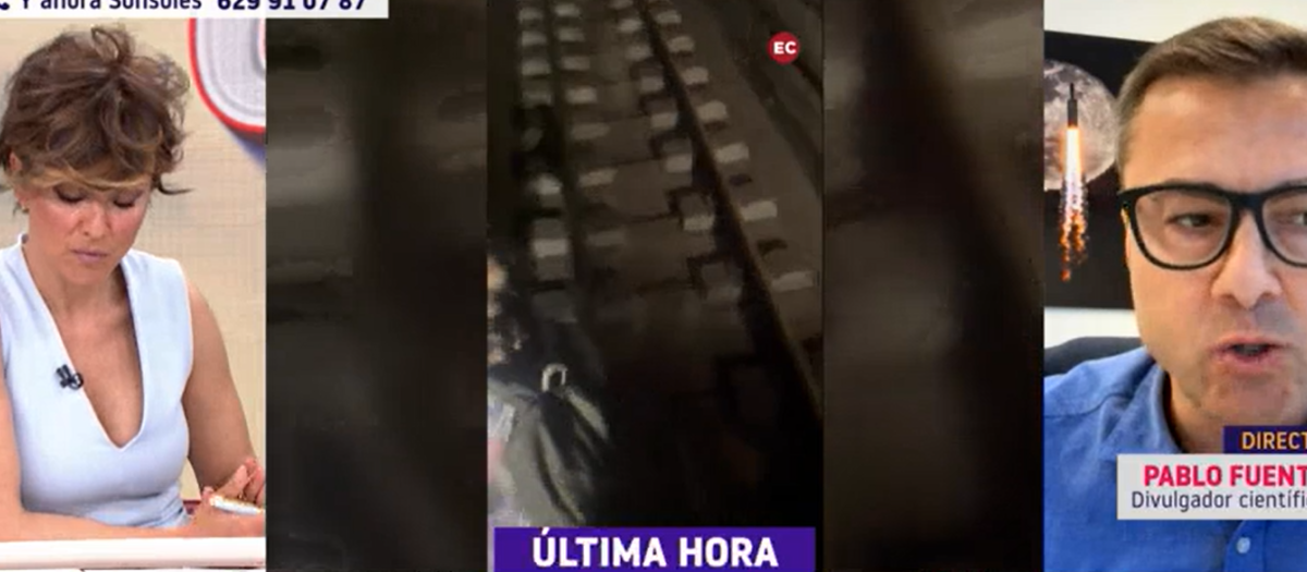 El divulgador científico, Pablo Fuente, durante su entrevista con Sonsoles Ónega