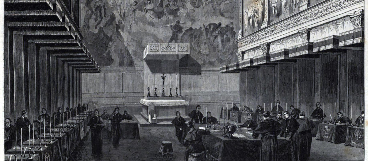 Cónclave de 1878 en la Capilla Sixtina