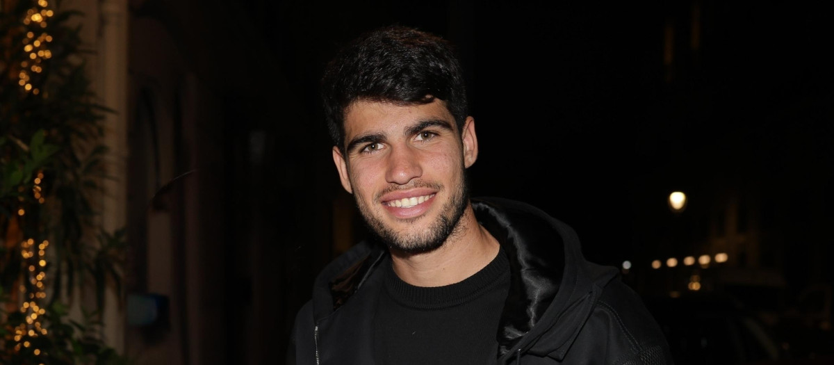 Tennisplayer Carlos Alcaraz in Paris,