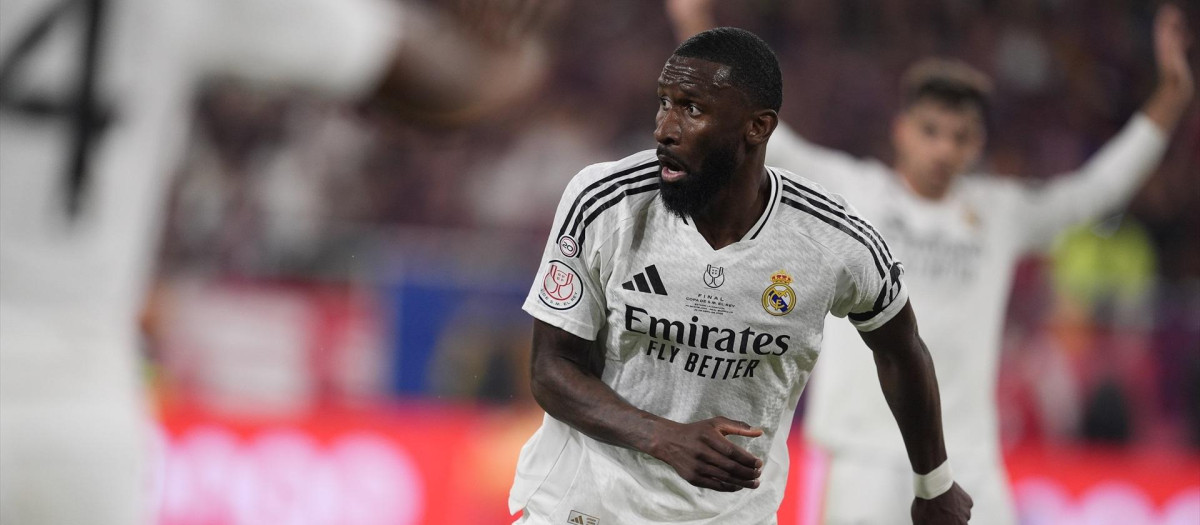 Antonio Rüdiger, en un momento de la final de Copa