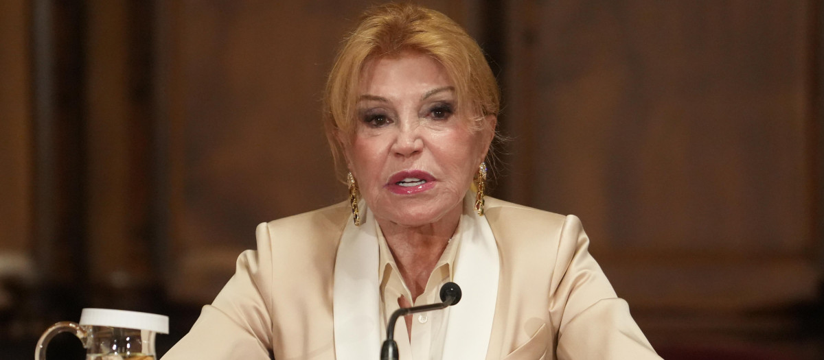 Carmen Cervera , Baronesa Thyssen during a public event in Barcelona 12 December 2024