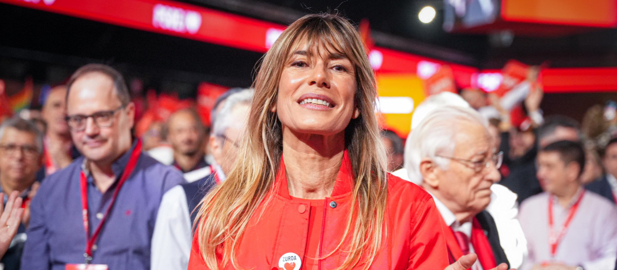 Begoña Gómez, esposa de Pedro Sánchez, en un acto del PSOE