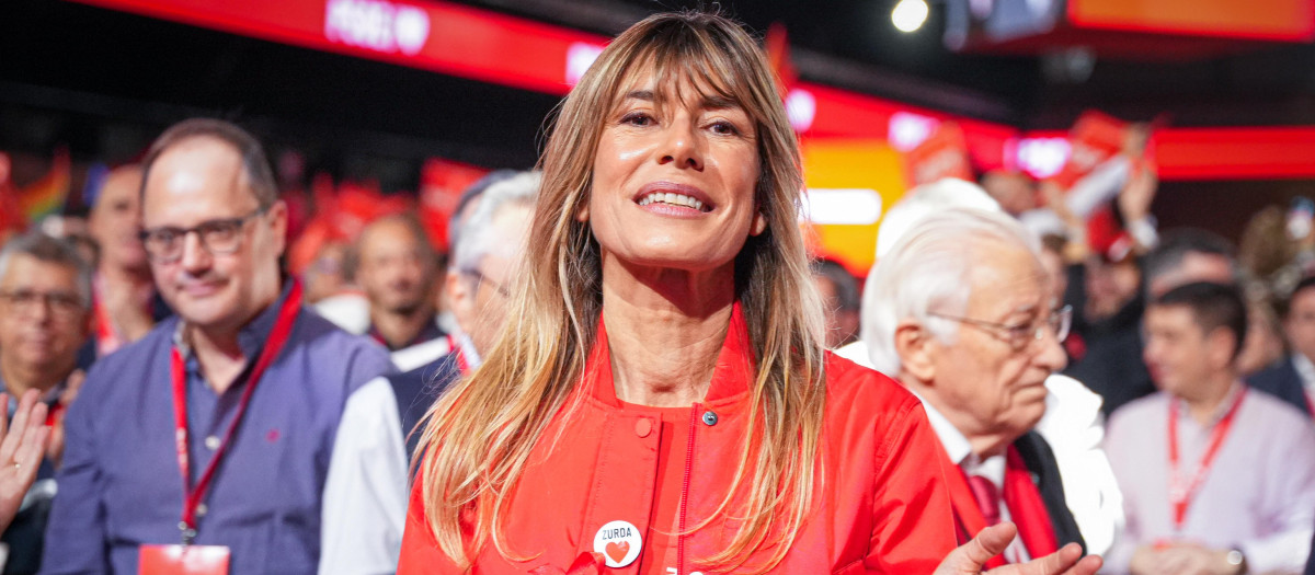 Begoña Gómez, esposa de Pedro Sánchez, en un acto del PSOE