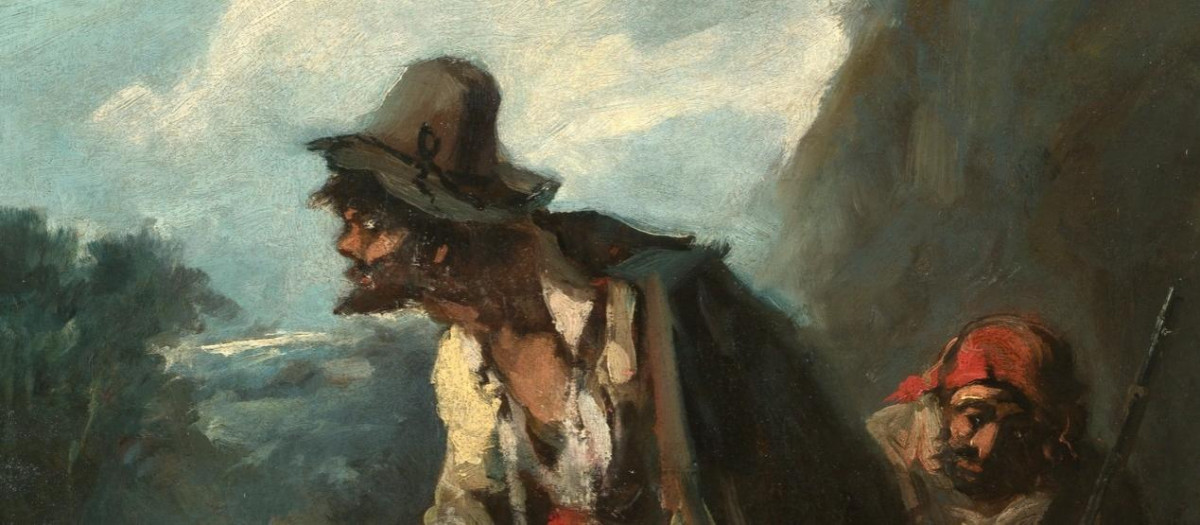 Detalle de Bandoleros (1860) de Eugenio Lucas Velázquez