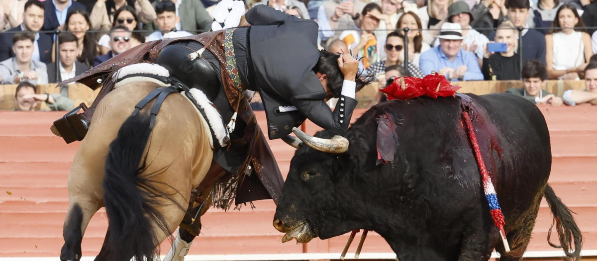 Diego Ventura, en la lidia del primero de su lote