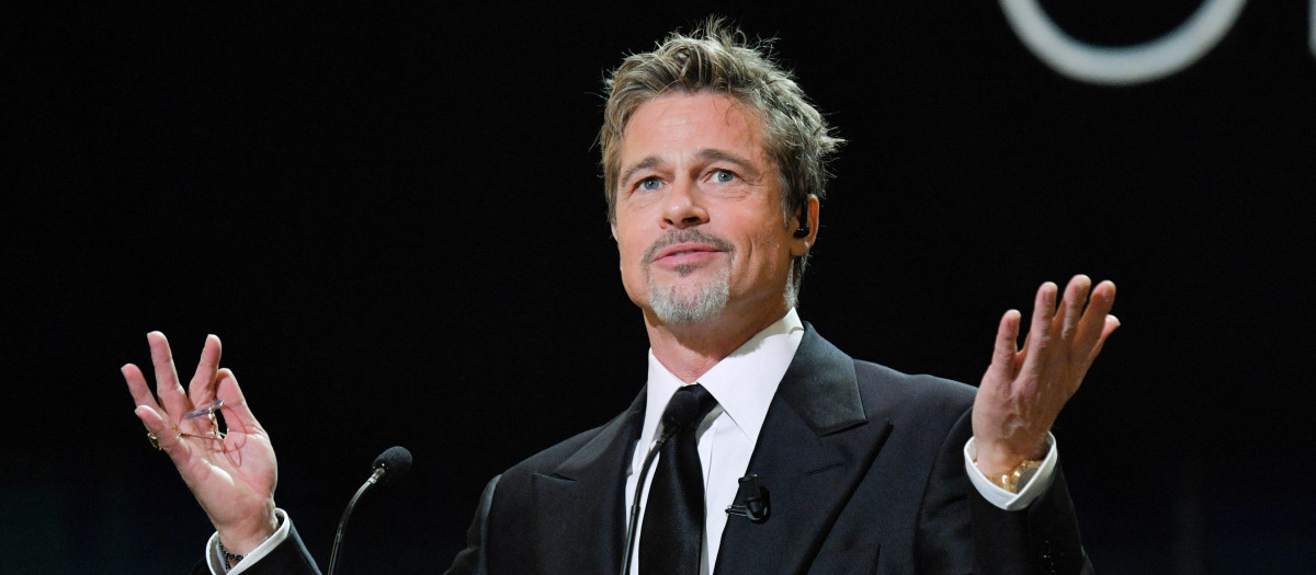Actor Brad Pitt during the 48th Cesar Film Awards on February 24, 2023 in Paris, France.