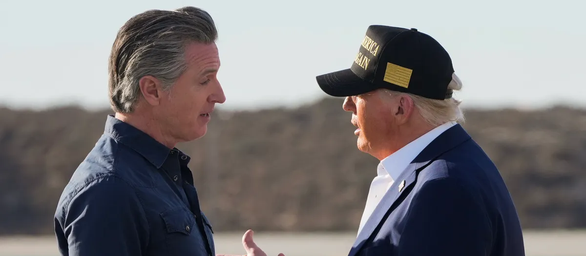 Trump junto a Gravin Newsom en una imagen de archivo