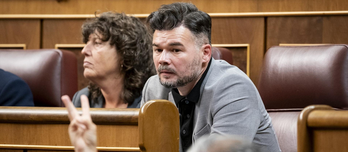 El portavoz de ERC en el Congreso, Gabriel Rufián