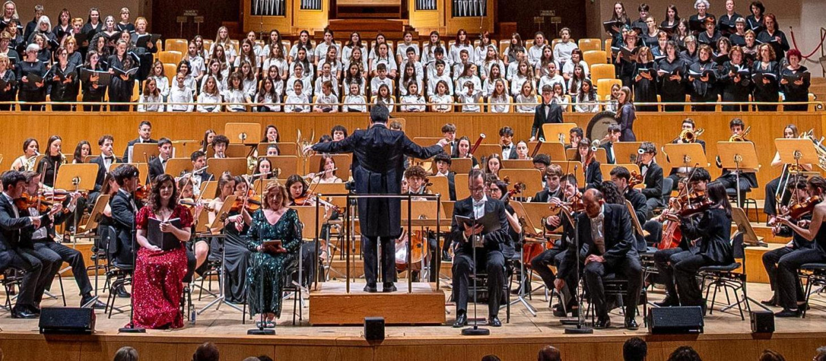 La joven orquesta de Valladolid en el Auditorio Nacional de Madrid el pasado 4 de mayo