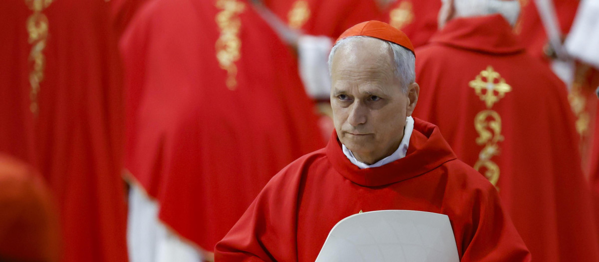 El cardenal Prevost, nuevo Papa León XIV, durante el Cónclave