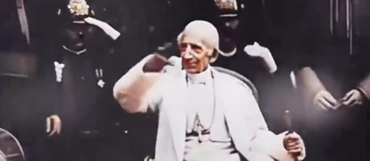 El Papa León XIII fue el primero grabado con una cámara de cine