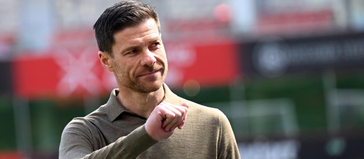 Xabi Alonso, en una imagen con el Bayer Leverkusen esta temporada