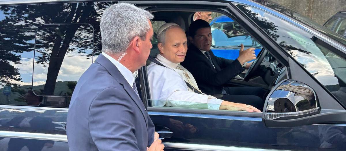 El Papa León XIV, a su llegada a
