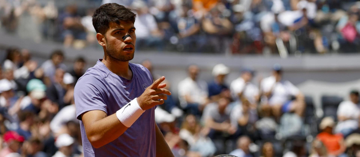 Carlos Alcaraz, en el Masters 1000 de Roma