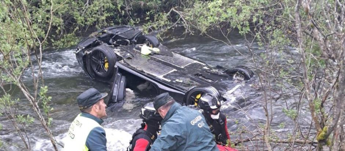 Este es el estado en que quedó el Ferrari tras el accidente