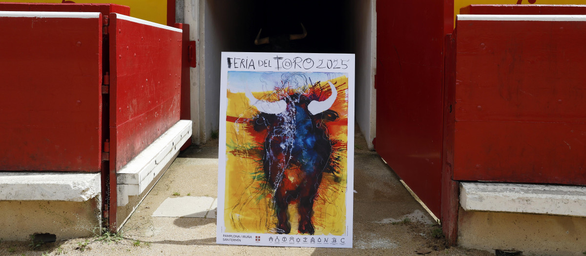 Cartel de Miquel Barceló para la Feria del Toro de San Fermín 2025 en la plaza de Pamplona