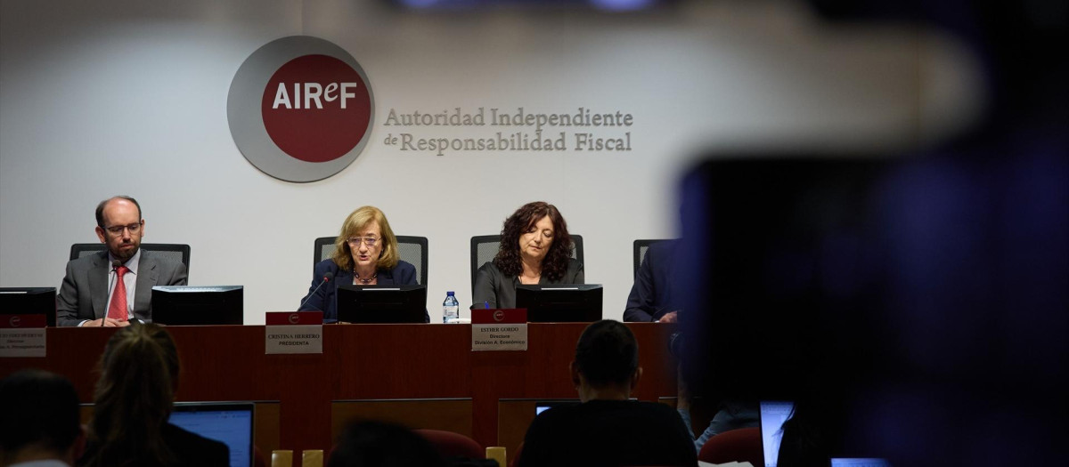 La presidenta de AIReF, Cristina Herrero.