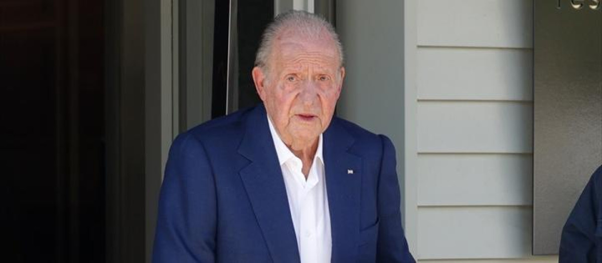 Don Juan Carlos, el pasado miércoles en Sangenjo