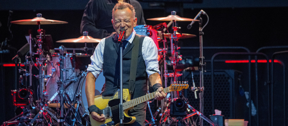 El cantante Bruce Springsteen en concierto