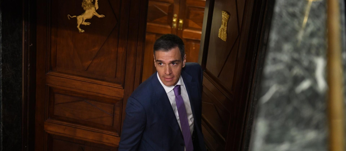 El presidente del Gobierno, Pedro Sánchez, en el Congreso de los Diputados