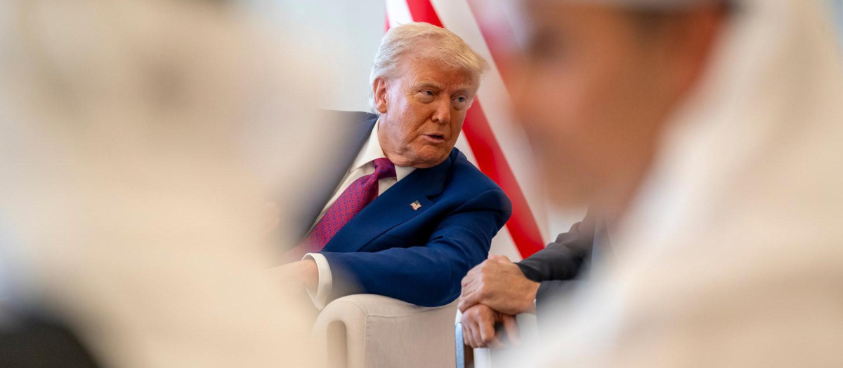 Donald Trump en su visita a Emiratos Árabes Unidos