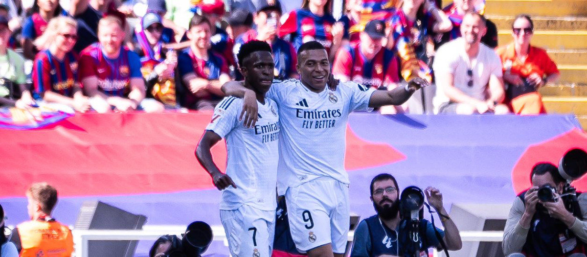 Mbappé y Vinicius en Montjuic