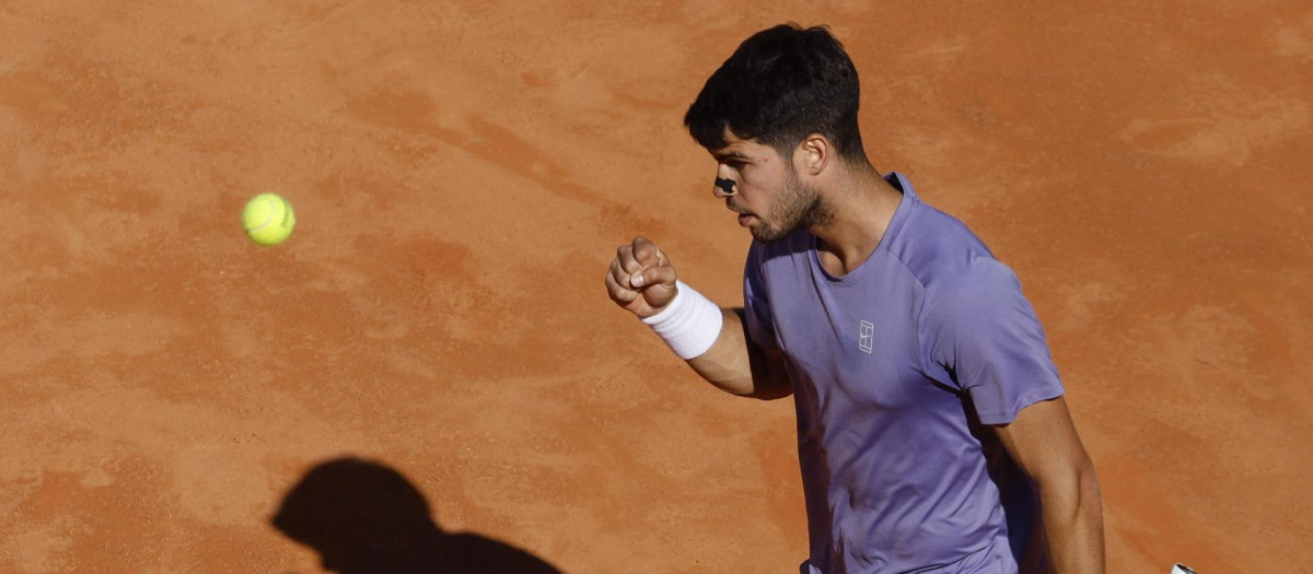 Carlos Alcaraz en las semifinales del Masters 1000 de Roma