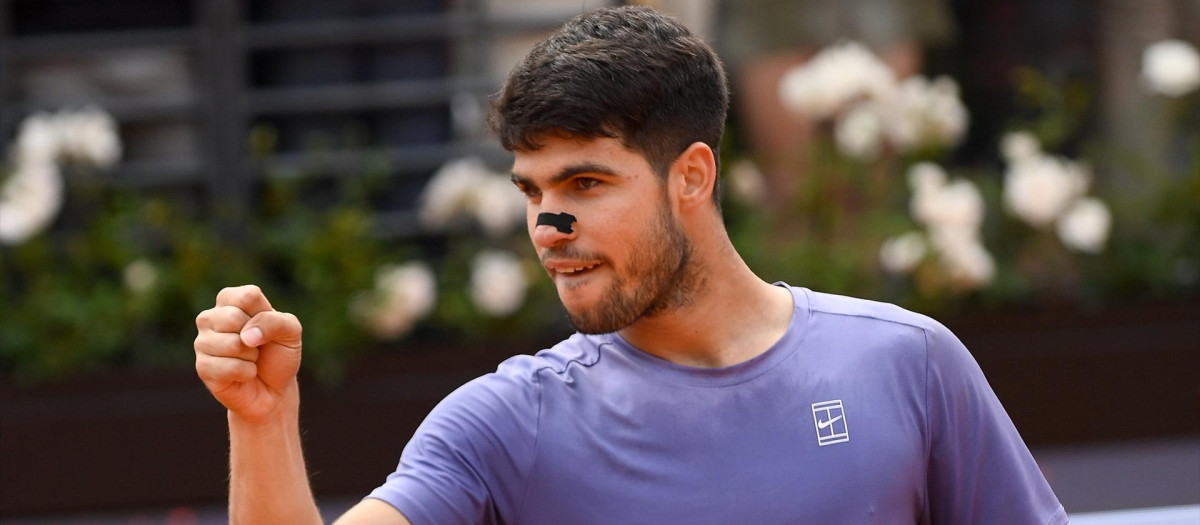 Carlos Alcaraz, en el Masters 1000 de Roma
