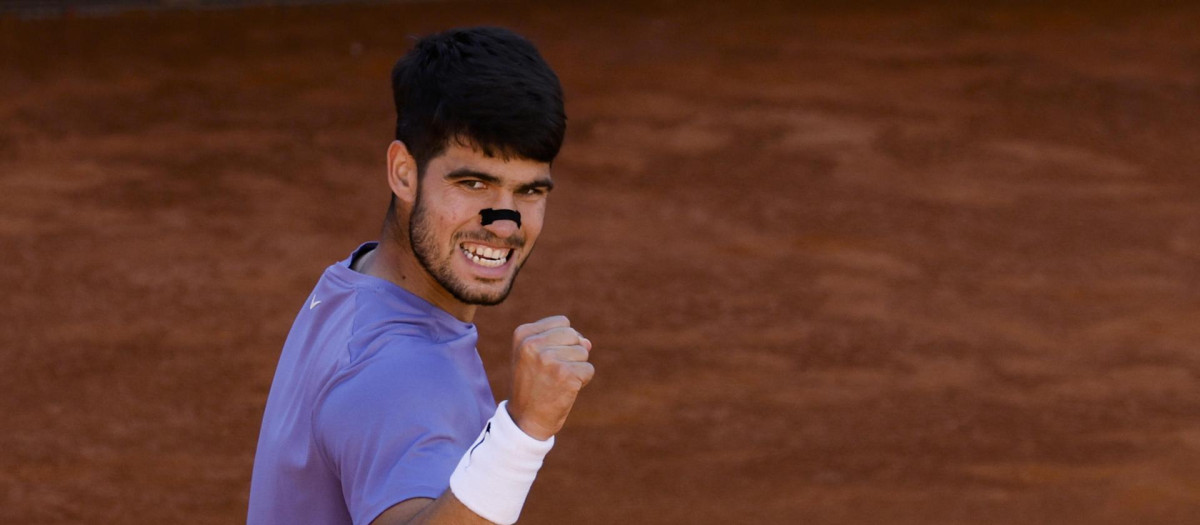 Carlos Alcaraz ante Musetti en la semifinal del Masters 1000 de Roma