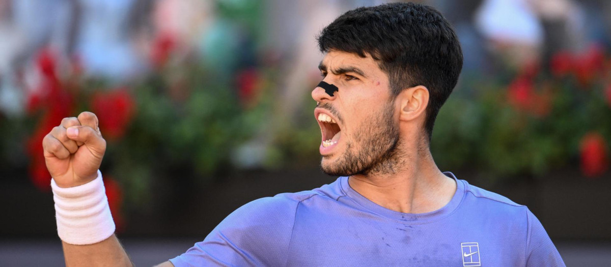Carlos Alcaraz, en la final del Masters 1000 de Roma