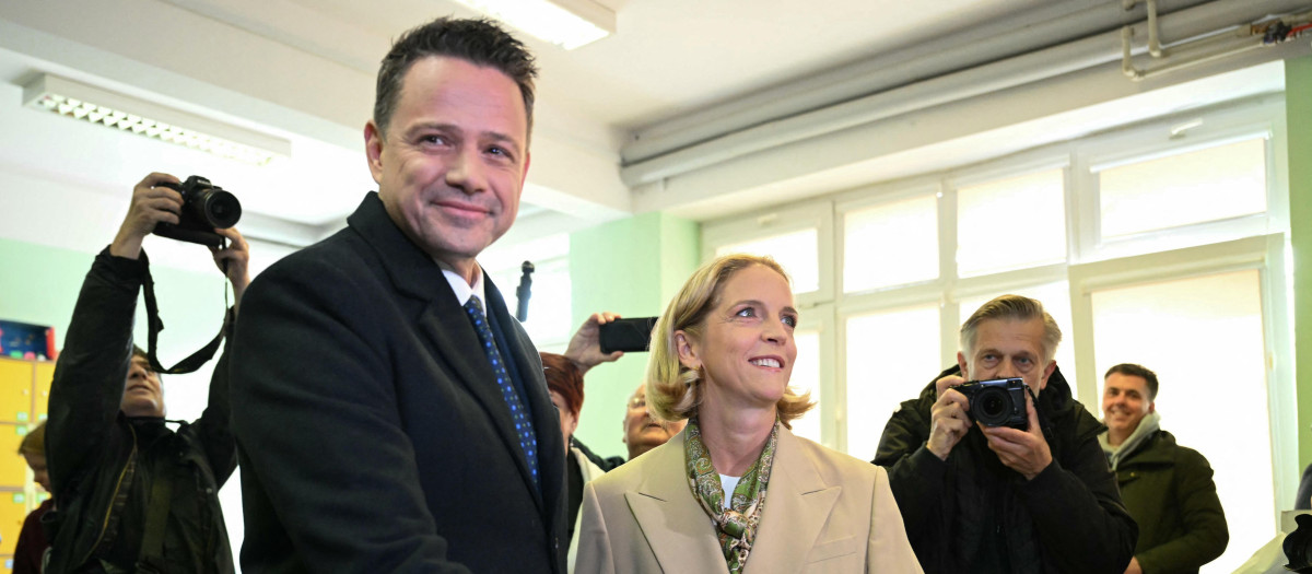 El candidato presidencial, alcalde de Varsovia y miembro del partido gobernante, la Coalición Cívica, Rafal Trzaskowski