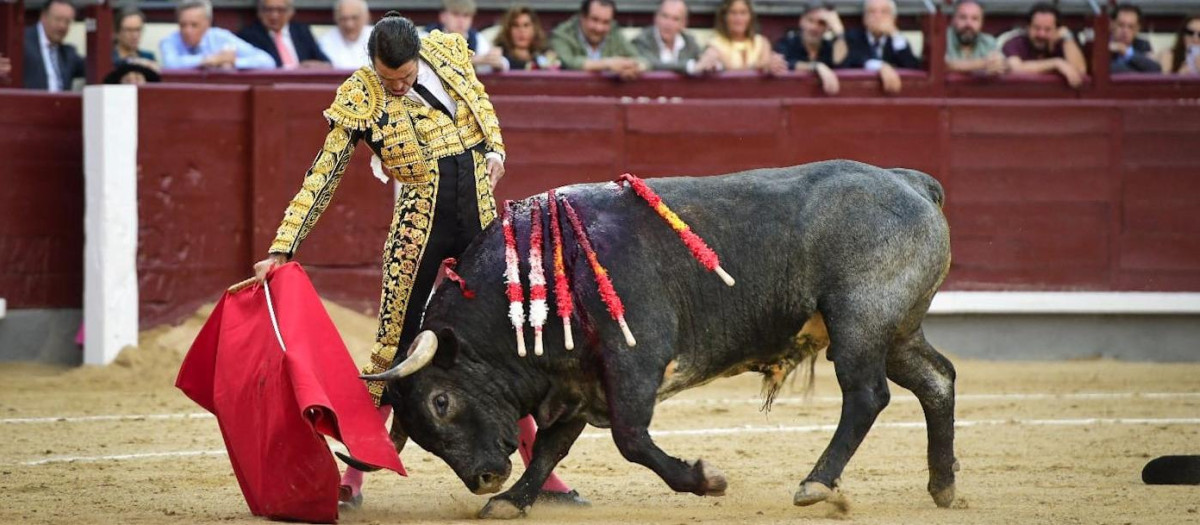 Uceda Leal, con el cuarto de la tarde, al que cortó la única oreja del festejo