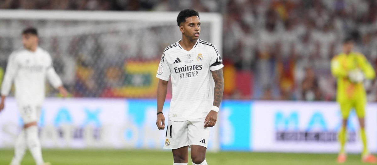 Rodrygo Goes, en un partido con el Real Madrid esta temporada