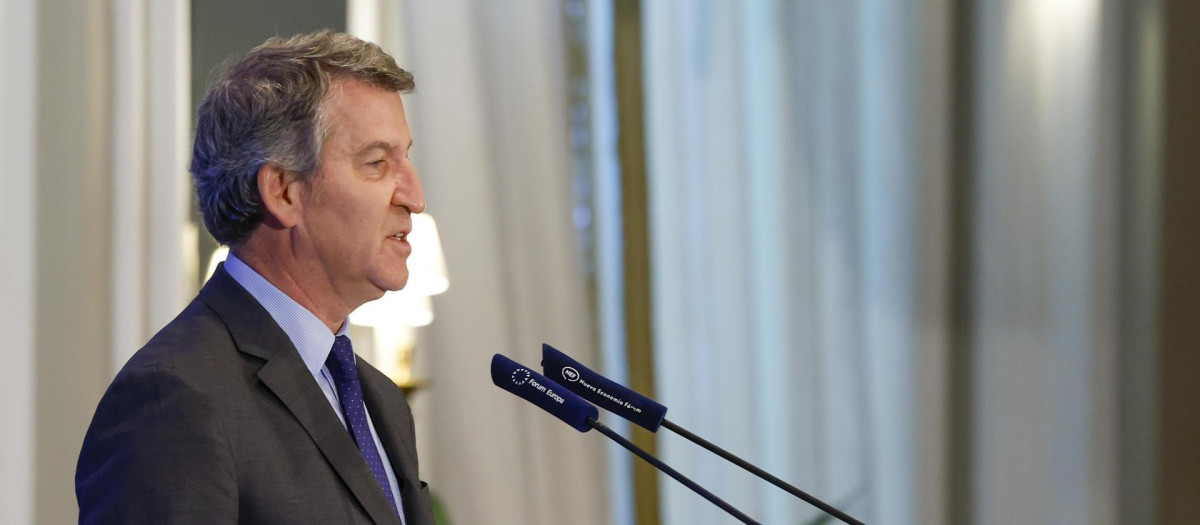 El presidente del PP, Alberto Núñez Feijóo