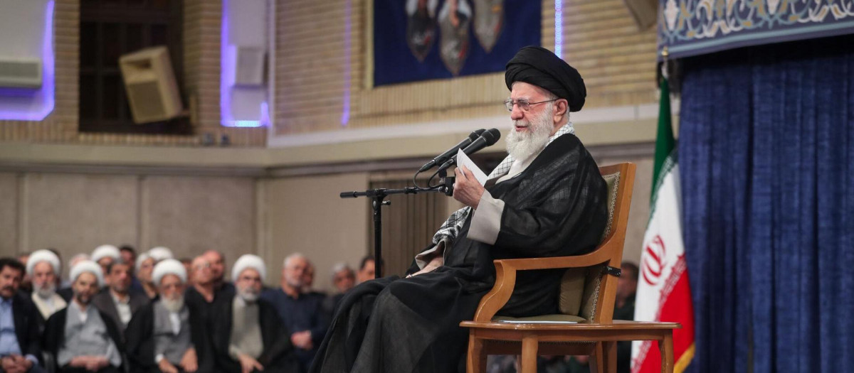 El líder supremo de Irán, el ayatolá Ali Jamenei, en Teherán