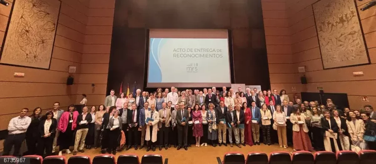La consejera de Sanidad, Fátima Matute, durante su participación en el acto de entrega de los principales reconocimientos del Monitor de Reputación Sanitaria 2024