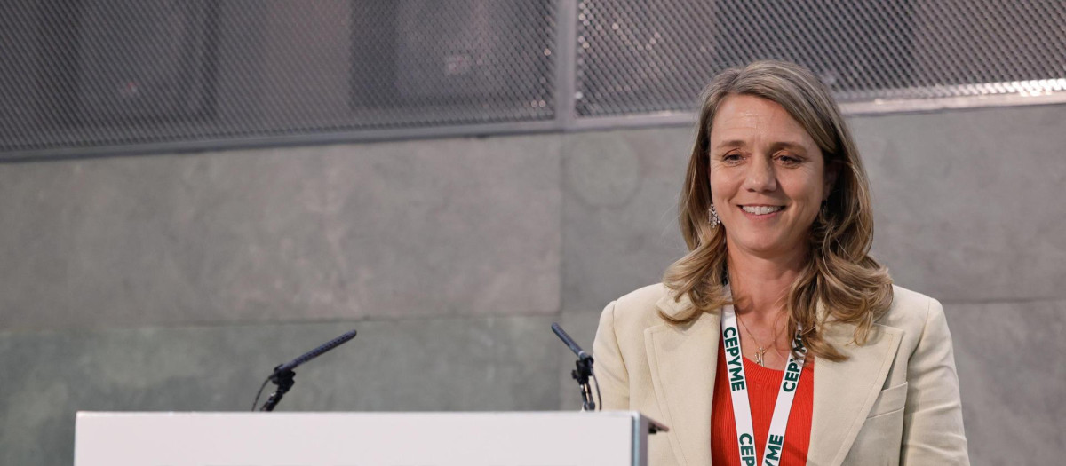 Ángela de Miguel, tras ser elegida presidenta de Cepyme.