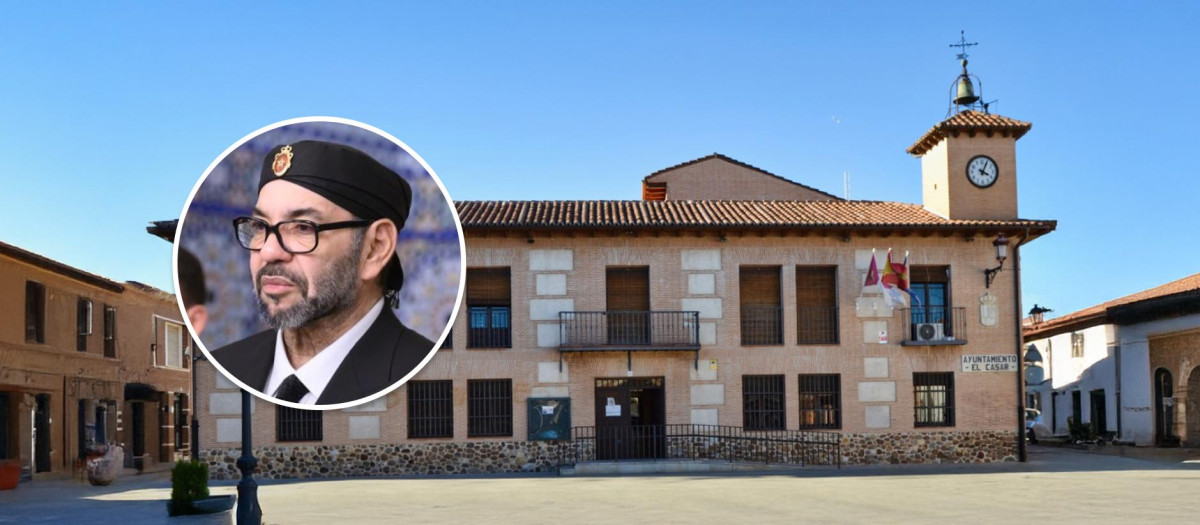 Montaje del Ayuntamiento de El Casar y Mohamed VI