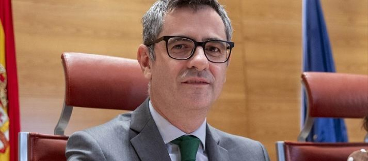 (El ministro de la Presidencia, Justicia y Relaciones con las Cortes, Félix Bolaños, comparece ante la Comisión de Justicia del Senadp